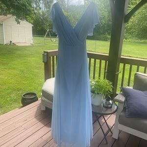 Bridesmaid dress in sky blue size 20 from David’s bridal